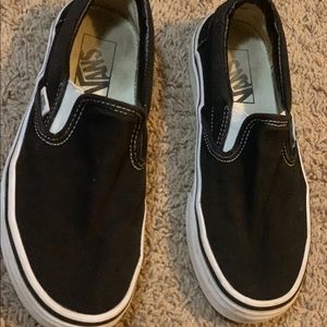 Black slip on vans mens size 5.5 woman’s size 7 $22
